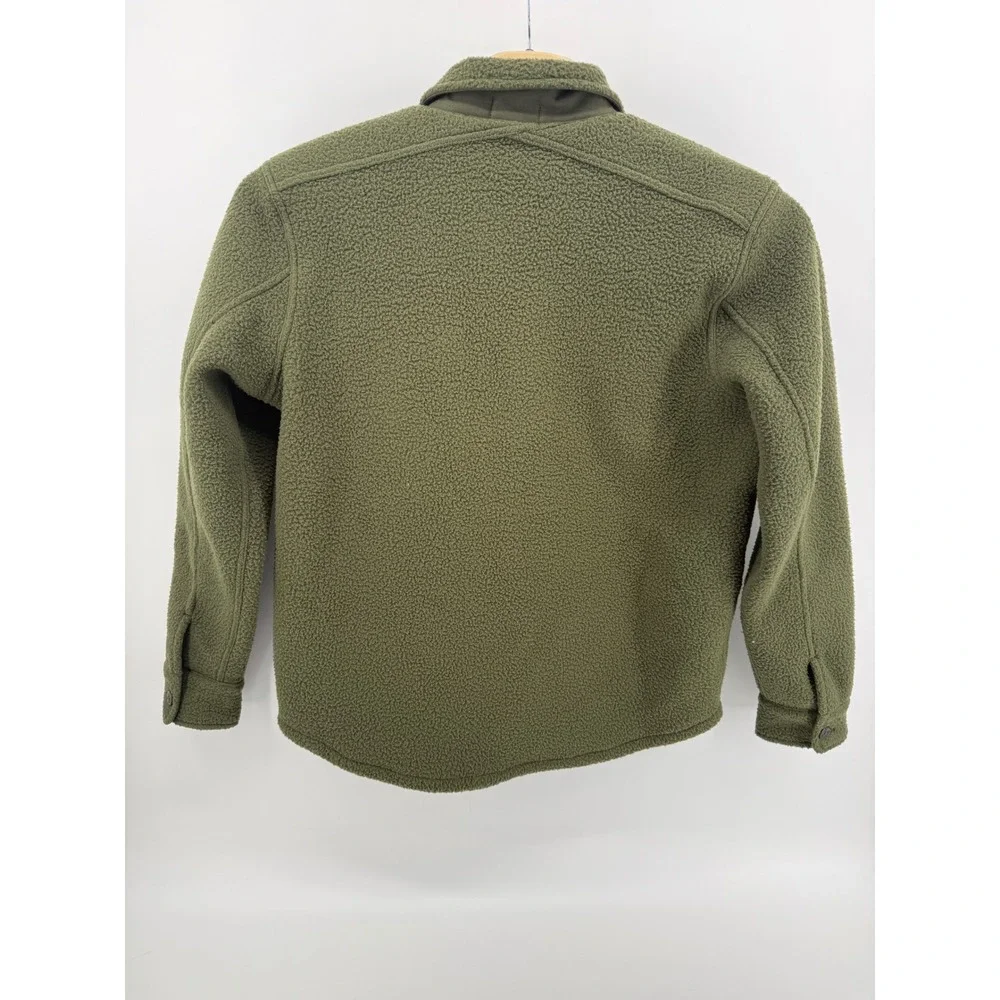 Polo‎ Ralph Lauren Mens Fleece Shirt Jacket Olive Green Sherpa P.R.L. Navy Large